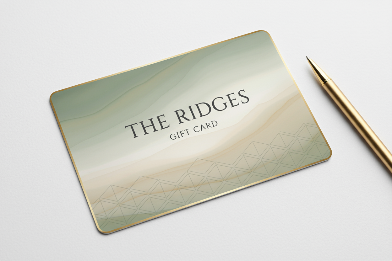 GIFT CARD THAT SAYS tHE rIDGES