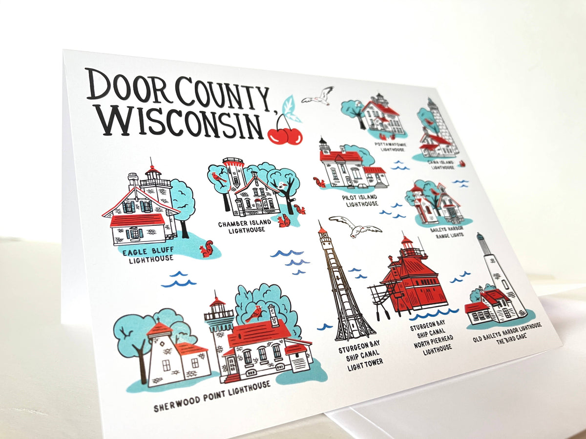 Door County Lighthouse Notecard