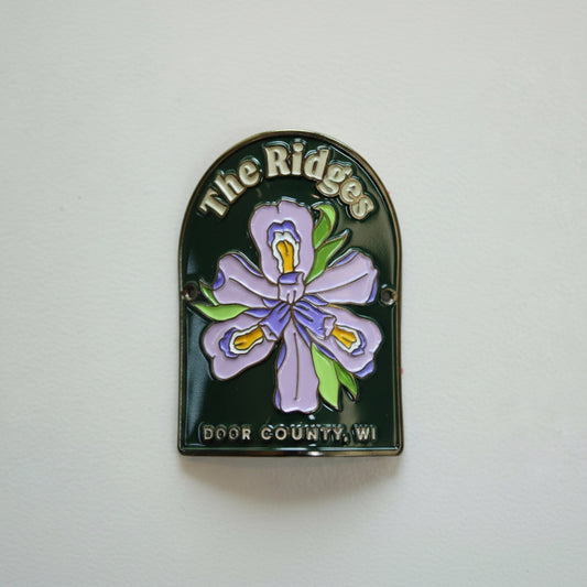 Ridges Dwarf Lake Iris Hiking Stick Medallion